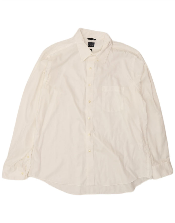 Мужская рубашка Chaps, размер 18, 2XL, белый хлопок