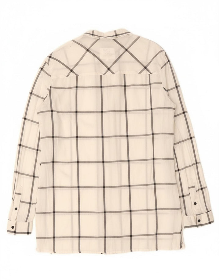 Женская рубашка Brugi UK 14, средний размер, белая клетка, хлопок