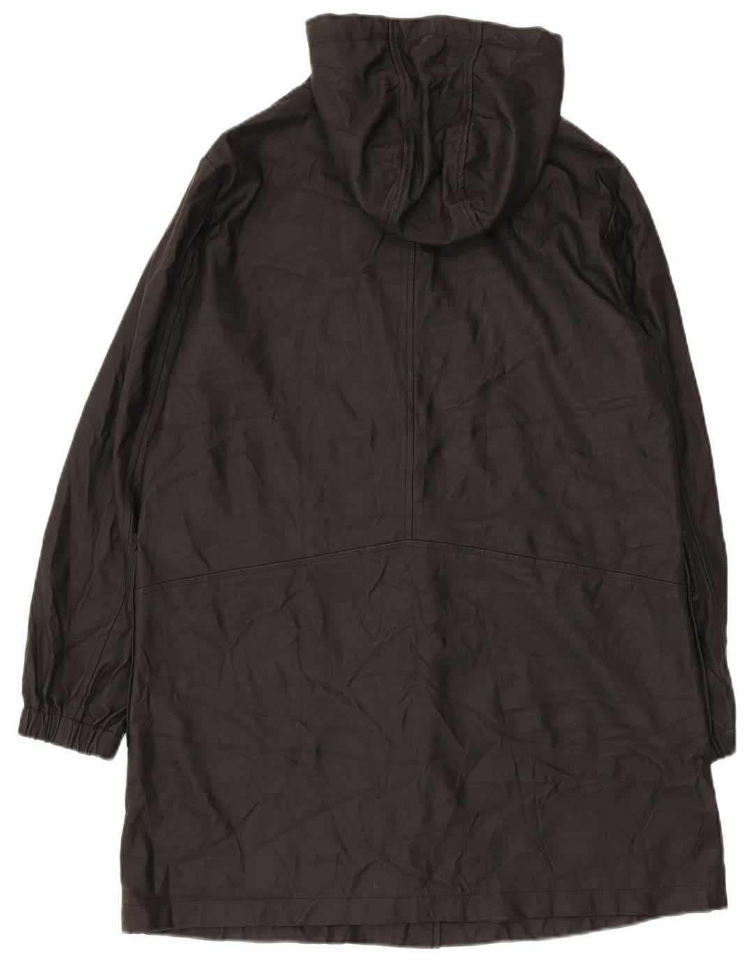 Женский плащ с капюшоном Zara UK 14, средний черный