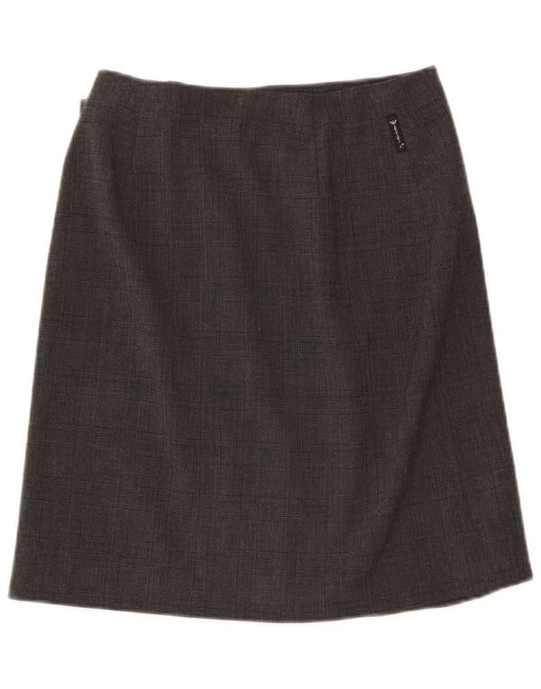Женская юбка с запахом Armani US 6 Medium W28 Серая клетка из полиэстера
