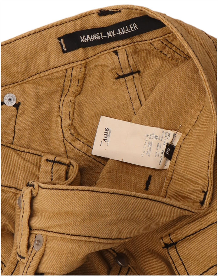 Женские брюки с заниженной талией Against My Killer IT 46, большие W32 L36, бежевые