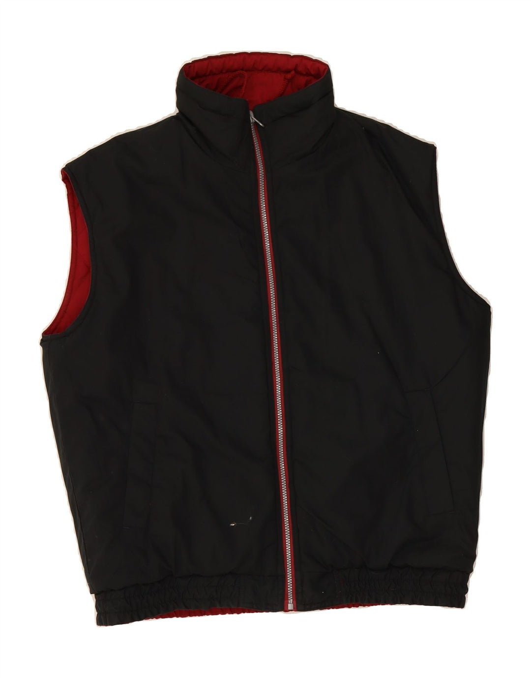 SHAMP Mens Reversible Gilet UK 38 Medium Red Colourblock Polyester Vintage Shamp and Second-Hand Shamp from Messina Hembry 