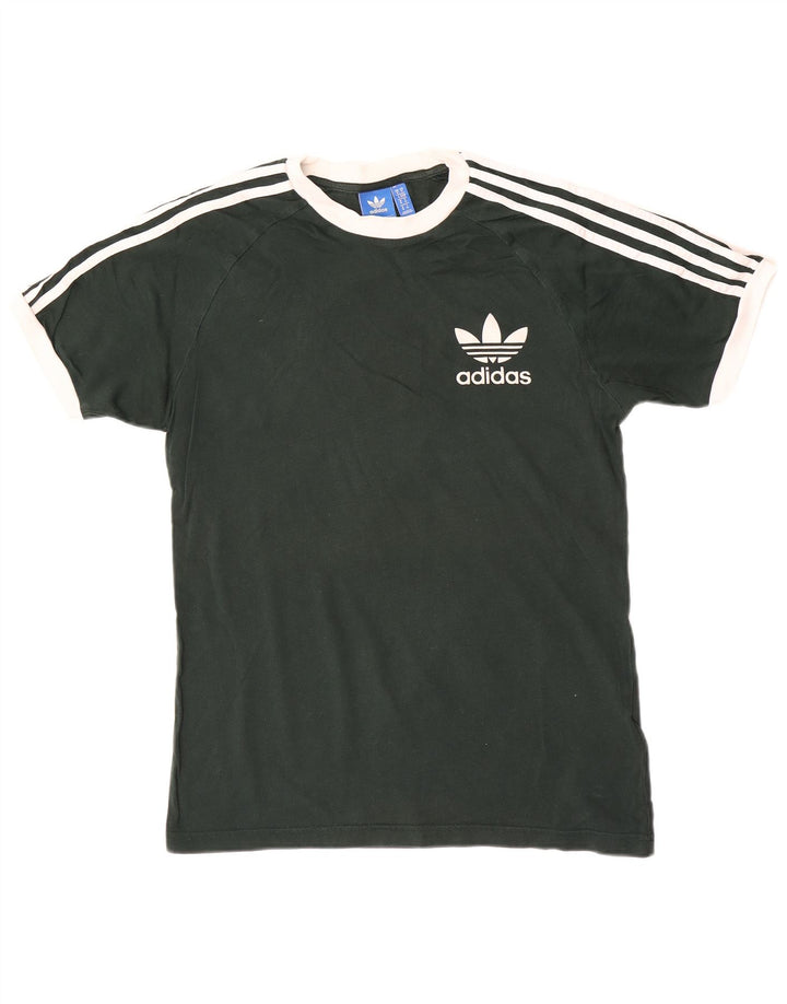 Adidas Мужская футболка с рисунком Топ среднего зеленого цвета из хлопка
