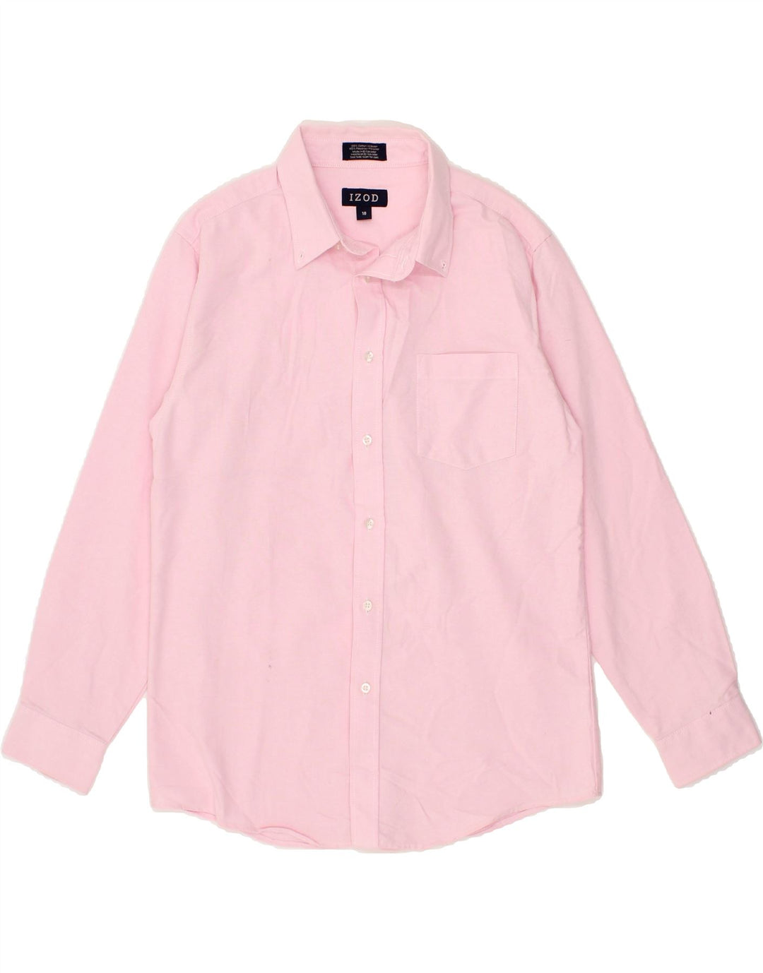 IZOD Boys Shirt 15-16 Years XL Pink Cotton Vintage Izod and Second-Hand Izod from Messina Hembry 