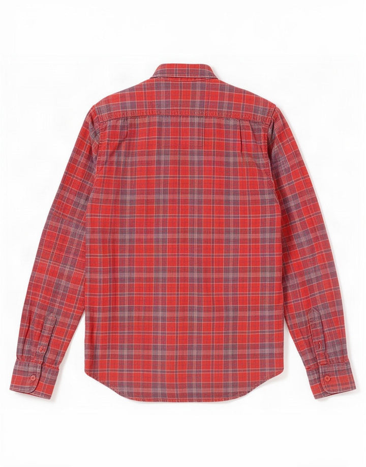 Мужская фланелевая рубашка Superdry, большая красная клетка, хлопок