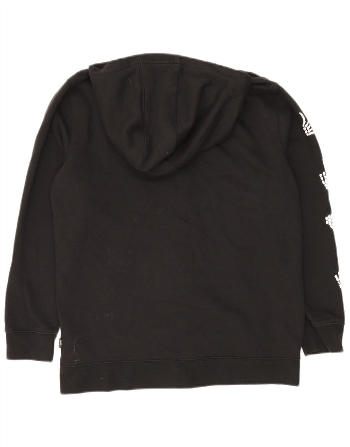 Женский свитер с капюшоном на молнии с графическим рисунком VANS UK 18 XL, черный хлопок