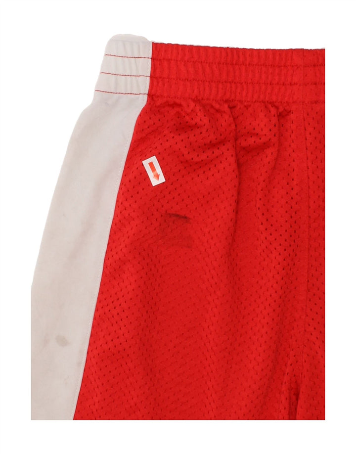 CHAMPION Boys Graphic Sport Shorts 9-10 Years Medium Red Colourblock Vintage Champion and Second-Hand Champion from Messina Hembry 