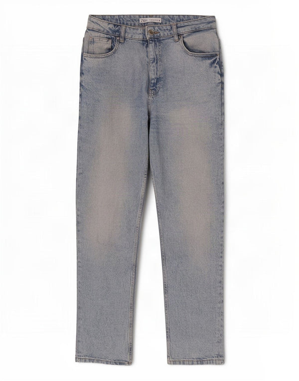 Женские зауженные джинсы Zara с высокой посадкой EU 40 Medium W30 L28 Синие