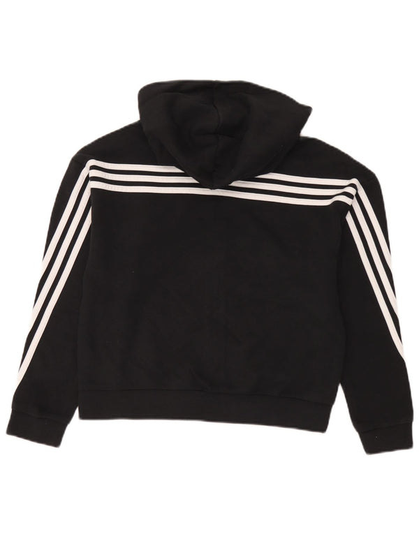 Свитер с капюшоном на молнии для мальчиков Adidas 11-12 лет, черный, хлопок