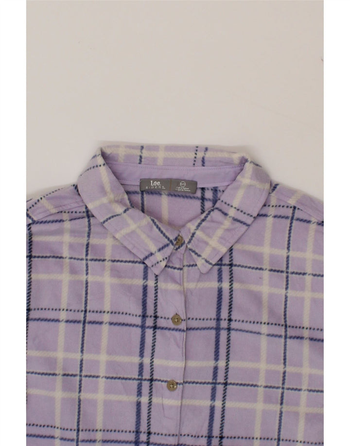 LEE Womens Riders Shirt UK 20 2XL Purple Check Polyester Vintage Lee and Second-Hand Lee from Messina Hembry 