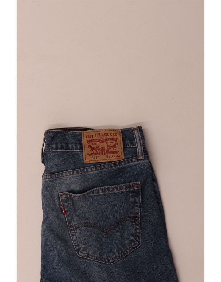 Мужские джинсы Levi's 511 Slim W33 L32 Синие, хлопок