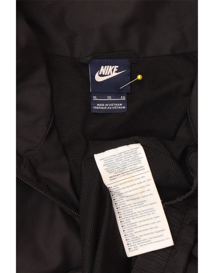 Мужская спортивная куртка Nike XL, черный полиэстер с цветными блоками