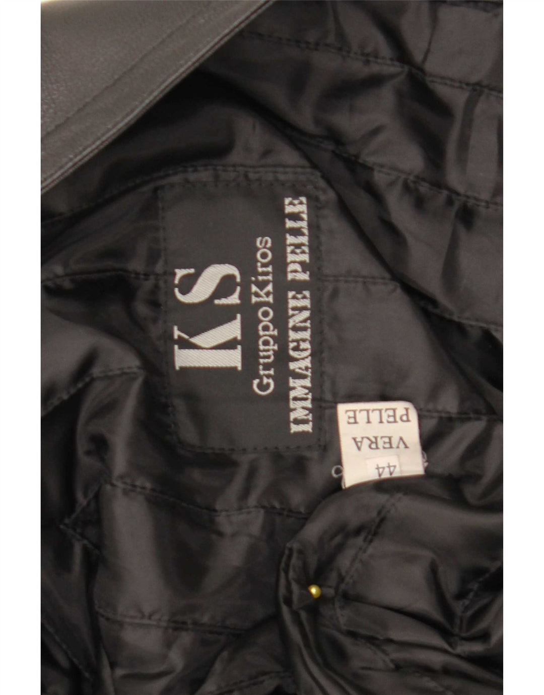 Kiros Женское кожаное пальто оверсайз IT 44 Medium Black Leather