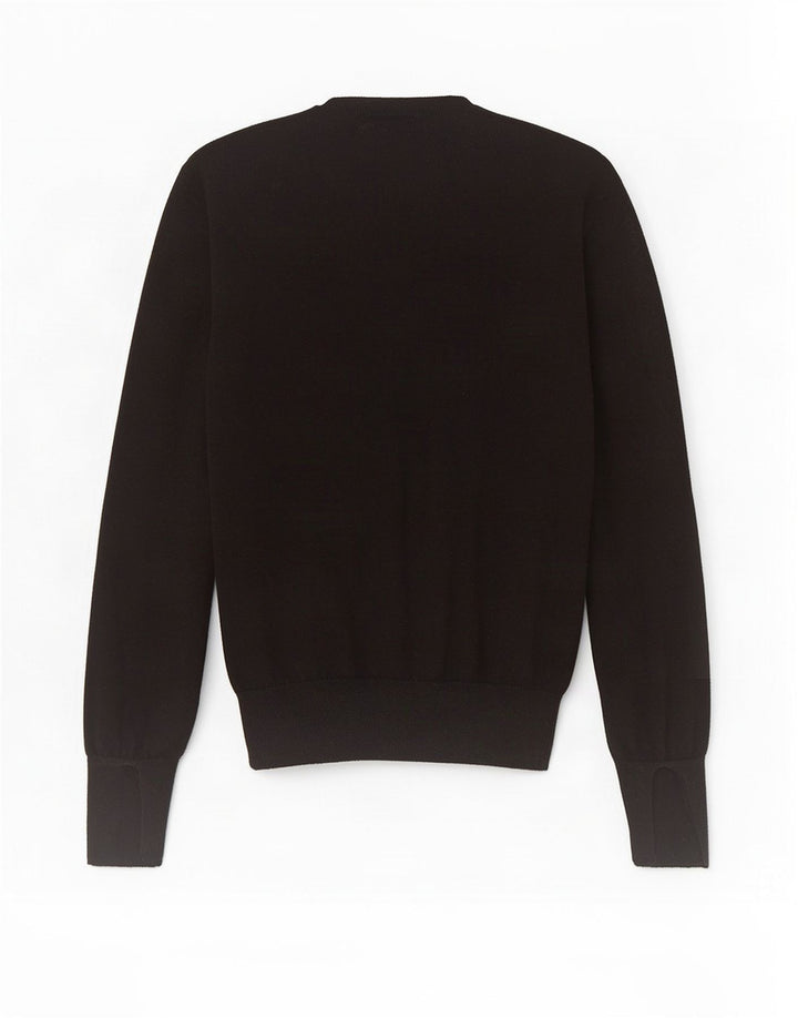 Женский укороченный джемпер с круглым вырезом Zara UK 12, средний черный