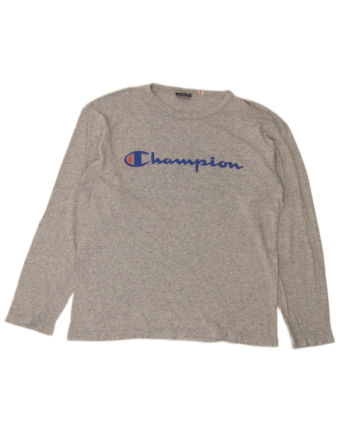 Мужской топ CHAMPION с длинным рукавом и рисунком, средний серый, в крапинку
