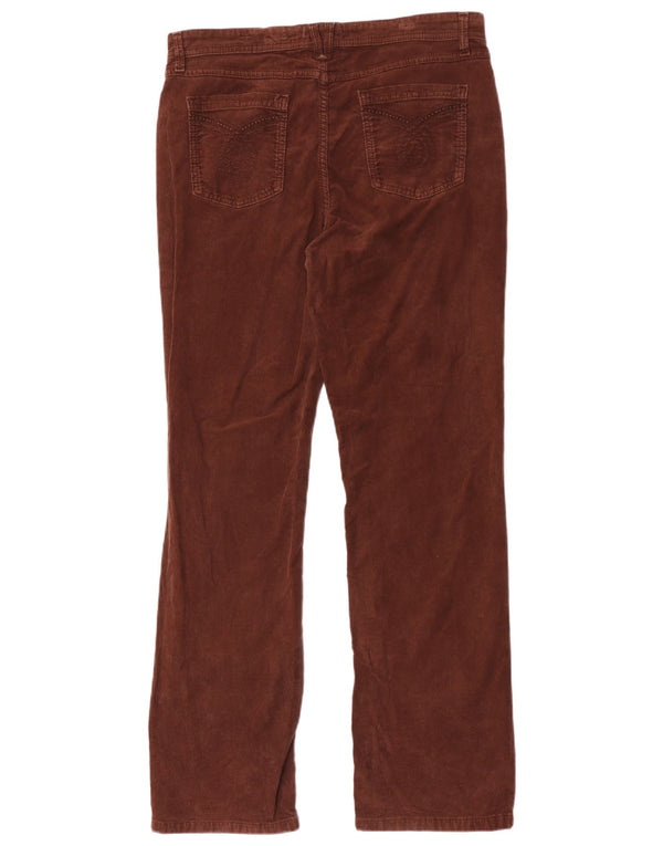 John Lewis Womens Straight Corduroy Trousers UK 14 Large W32 L31 Brown