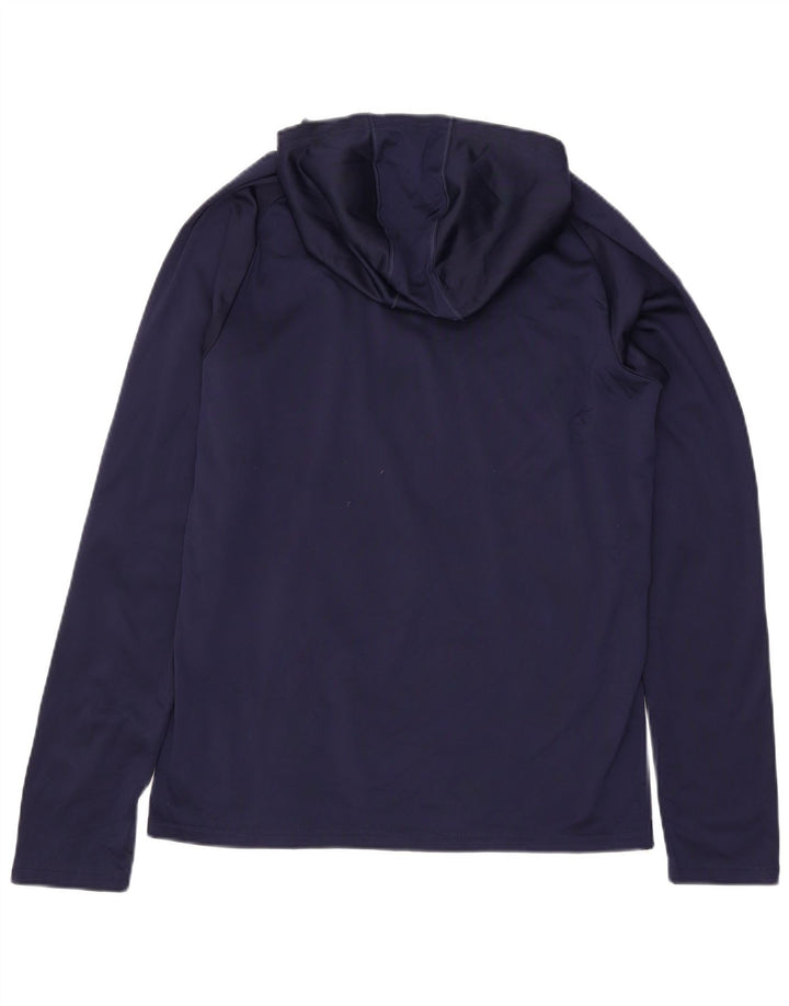 Мужской топ с капюшоном PUMA с длинным рукавом, средний темно-синий, полиэстер