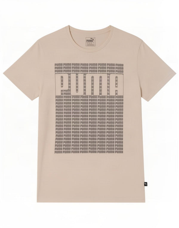 Мужская футболка с рисунком Puma, большой белый хлопок