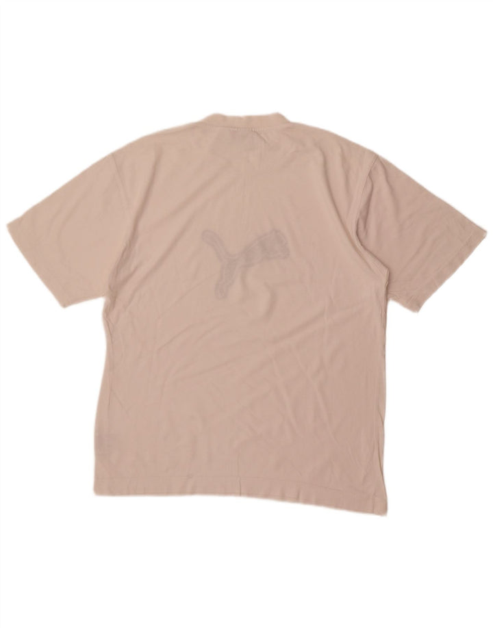 Мужская футболка с рисунком Puma, средний белый хлопок, белый цвет