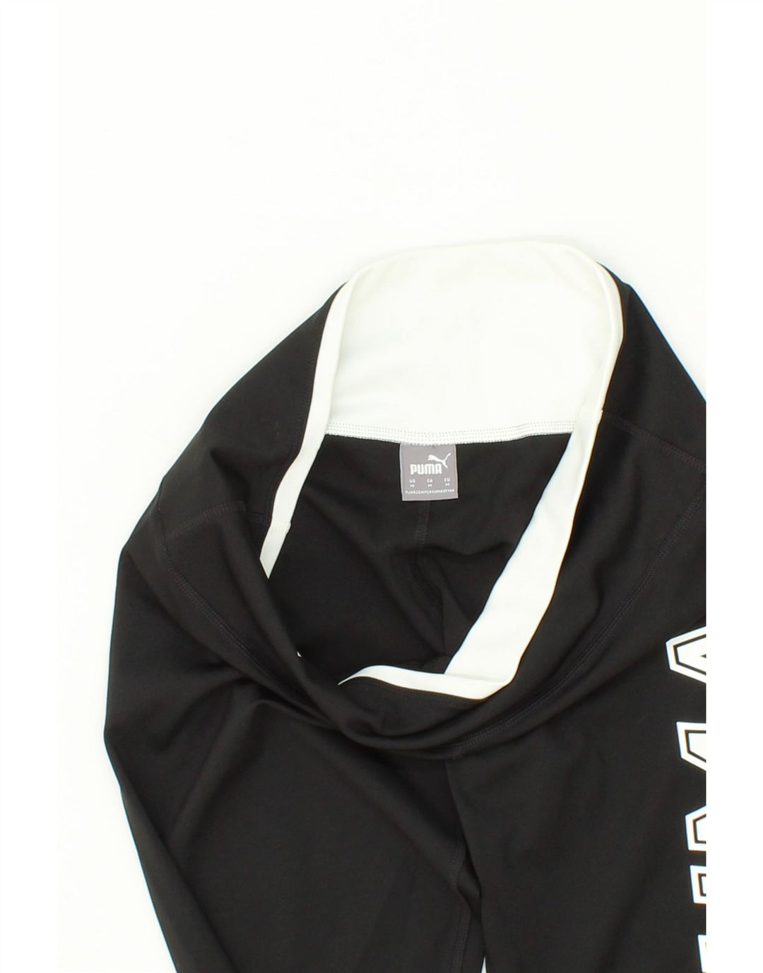 PUMA Womens Graphic Leggings UK 12 Medium  Black Polyester Vintage Puma and Second-Hand Puma from Messina Hembry 