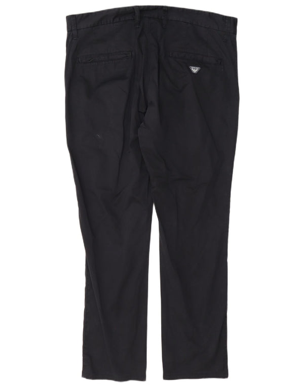 Мужские прямые брюки-чиносы Armani EU 52 XL W38 L29 темно-синие, хлопок
