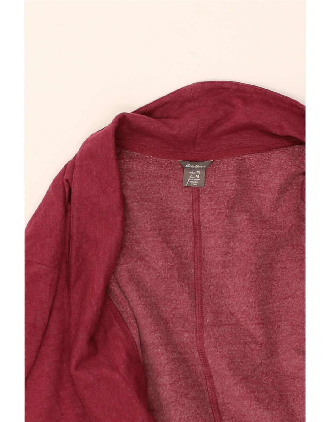 EDDIE BAUER Womens Open Cardigan Sweater UK 14 Medium Maroon Cotton Vintage Eddie Bauer and Second-Hand Eddie Bauer from Messina Hembry 