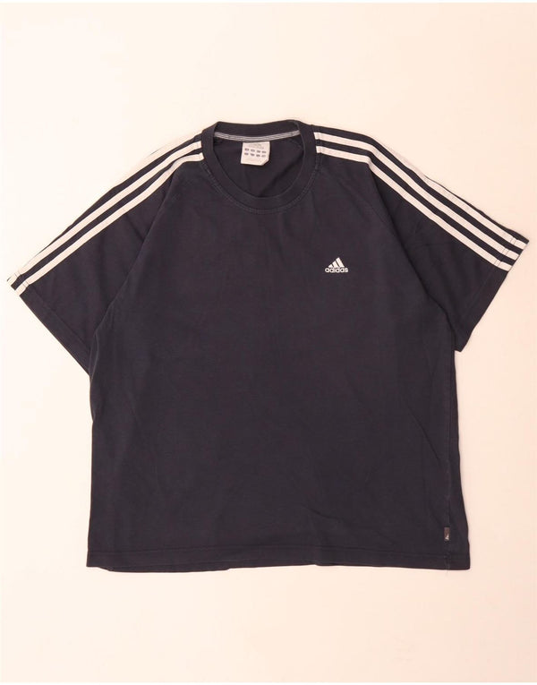 Мужская футболка Adidas, большой темно-синий хлопок