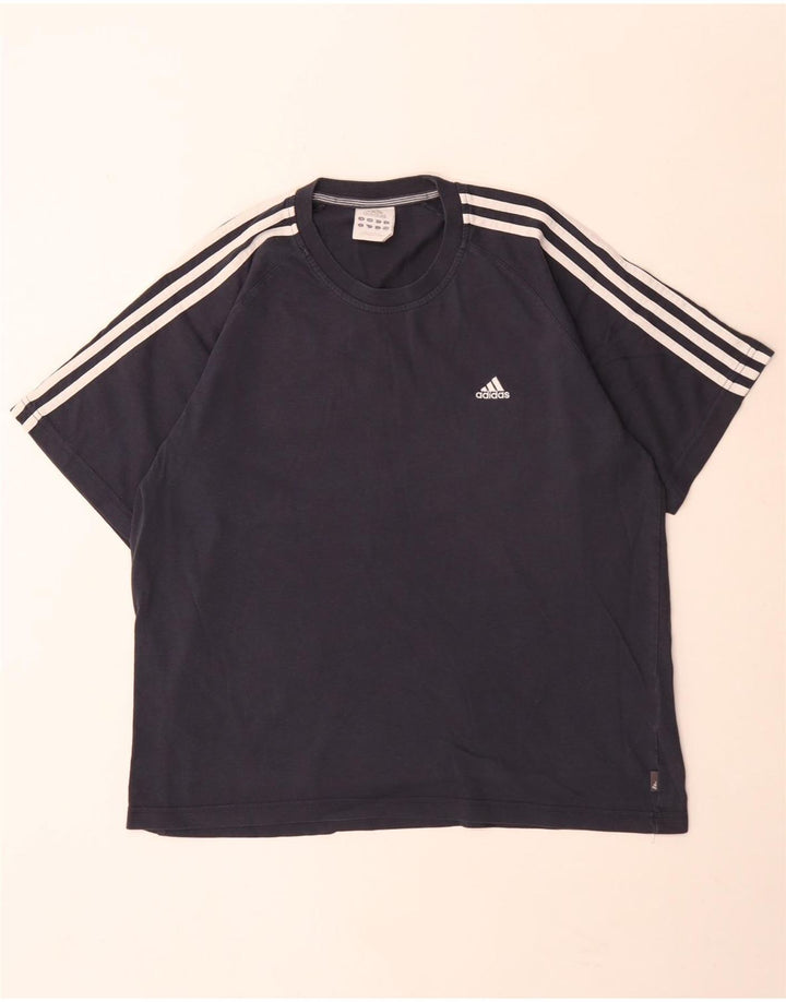 Мужская футболка Adidas, большой темно-синий хлопок