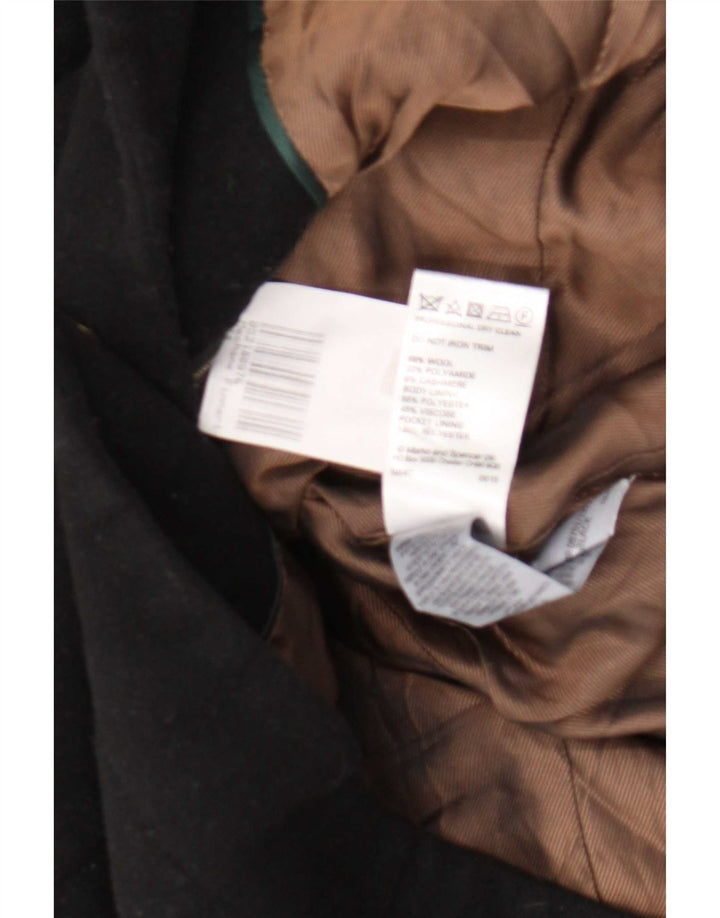 Женское пальто Marks & Spencer UK 14, средний черный, шерстяное