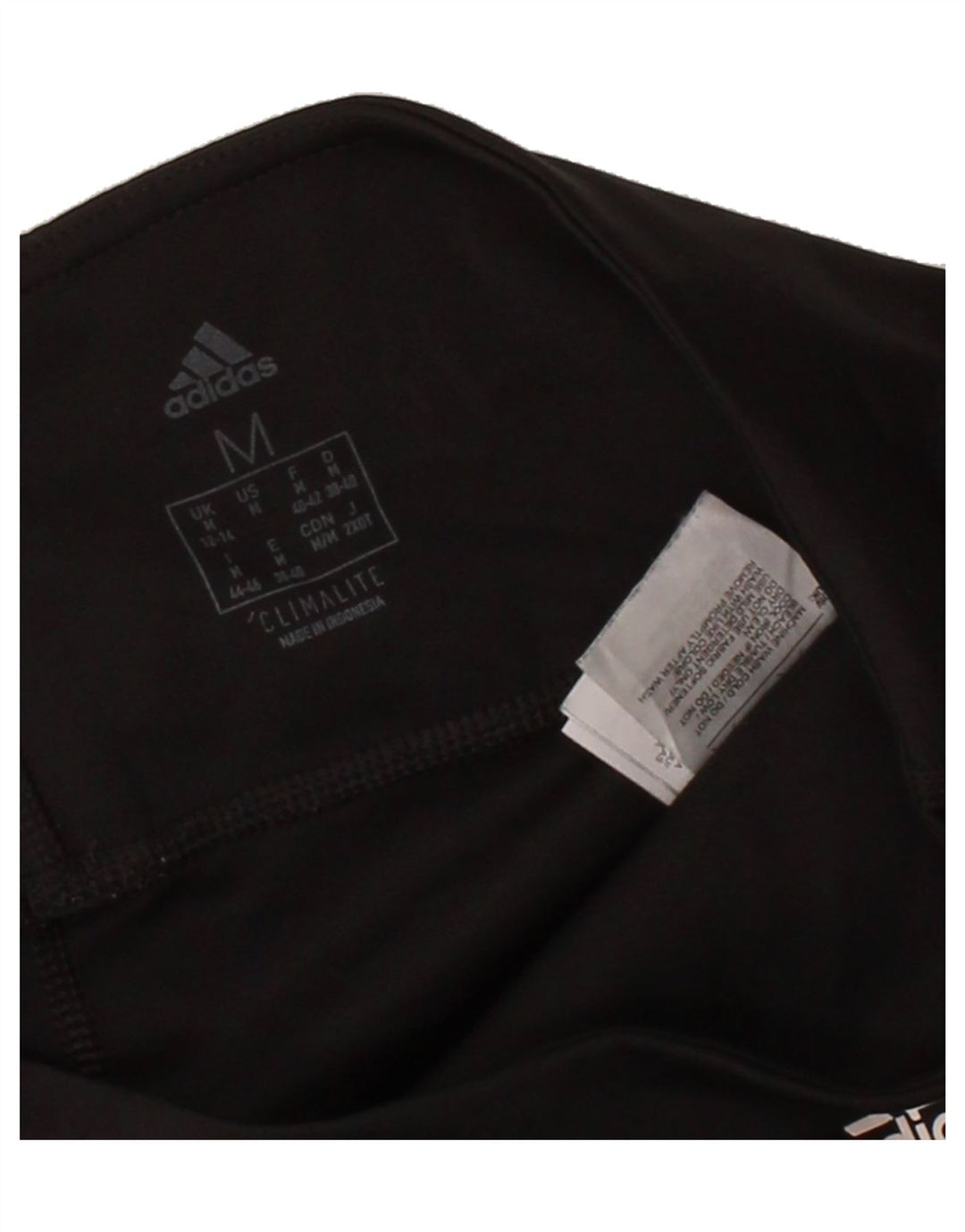 ADIDAS Womens Climalite Leggings UK 12/14 Medium  Black Polyester Vintage Adidas and Second-Hand Adidas from Messina Hembry 