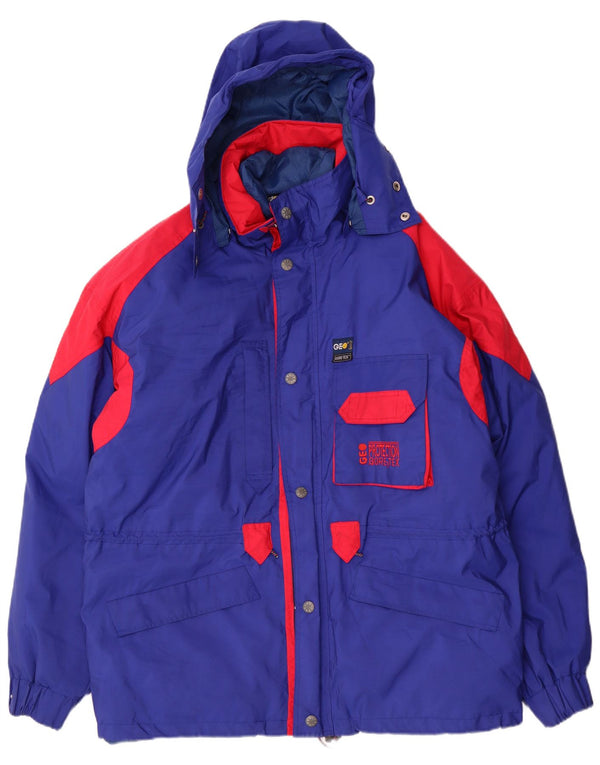 Мужская лыжная куртка Geo Spirit Gore-Tex с капюшоном IT 52 XL Синяя с цветными блоками