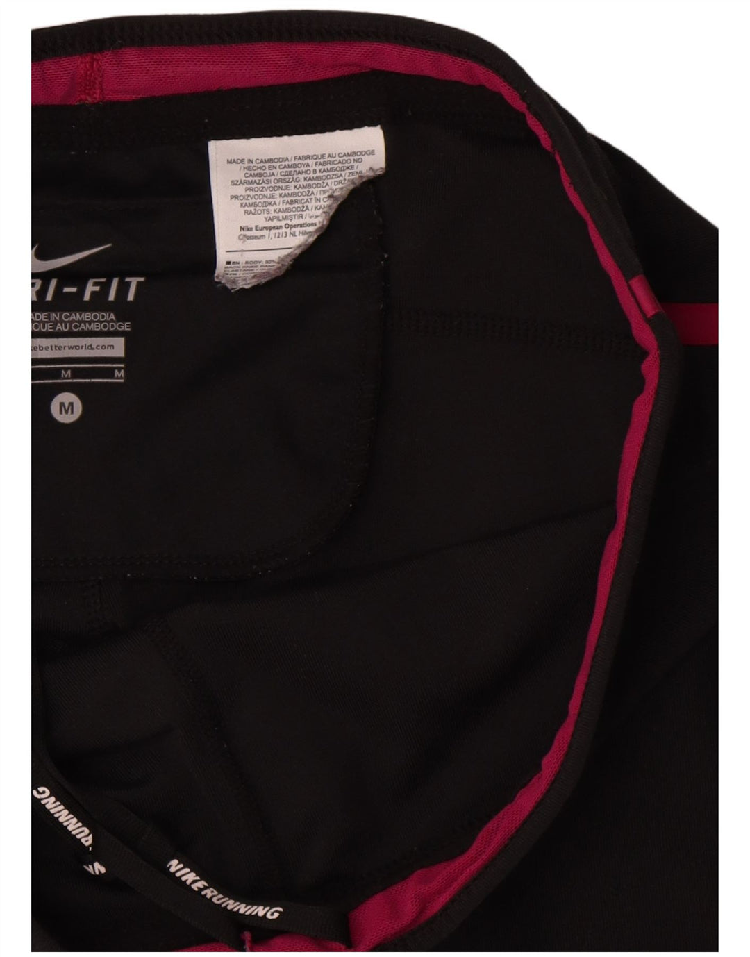 Женские леггинсы-капри Nike Dri Fit UK 12, средние, черные