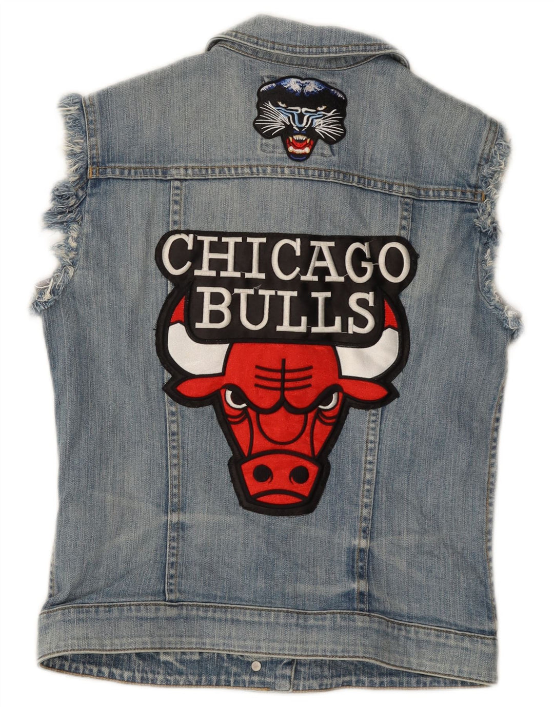 Женский джинсовый жилет ESPRIT Chicago Bulls с рисунком UK 12, средний синий хлопок