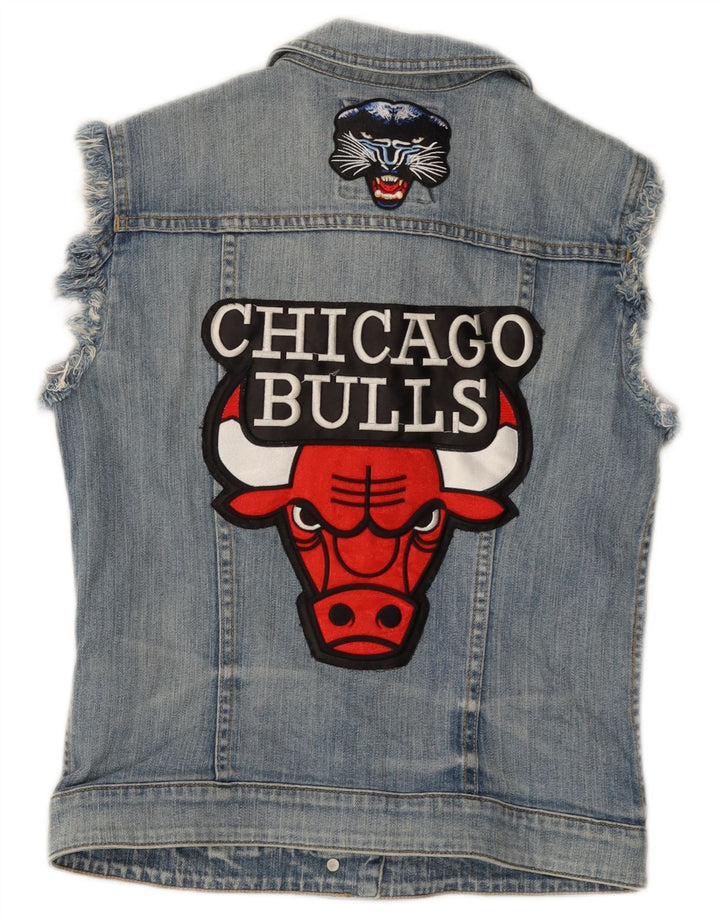 Женский джинсовый жилет ESPRIT Chicago Bulls с рисунком UK 12, средний синий хлопок