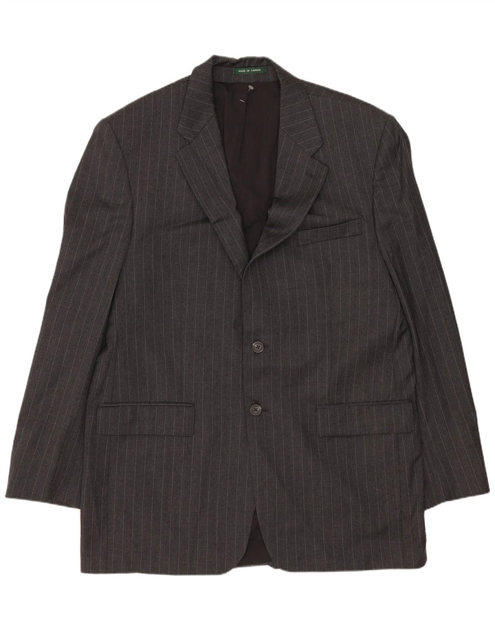 Мужской пиджак с 2 пуговицами Ralph Lauren, Великобритания, 42 XL, серый, шерстяной в тонкую полоску