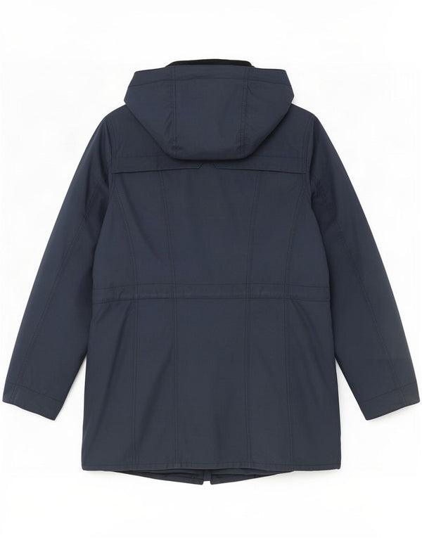 Женская куртка большого размера из вощеного хлопка с капюшоном Barbour UK 10, маленькая, темно-синяя