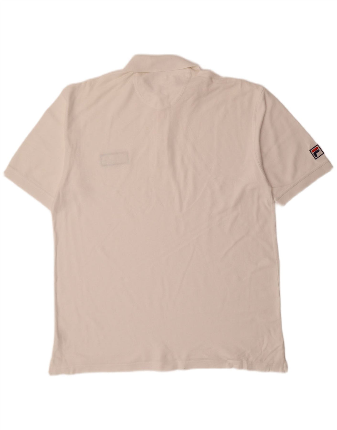 FILA Mens Polo Shirt IT 52/54 Large White Cotton
