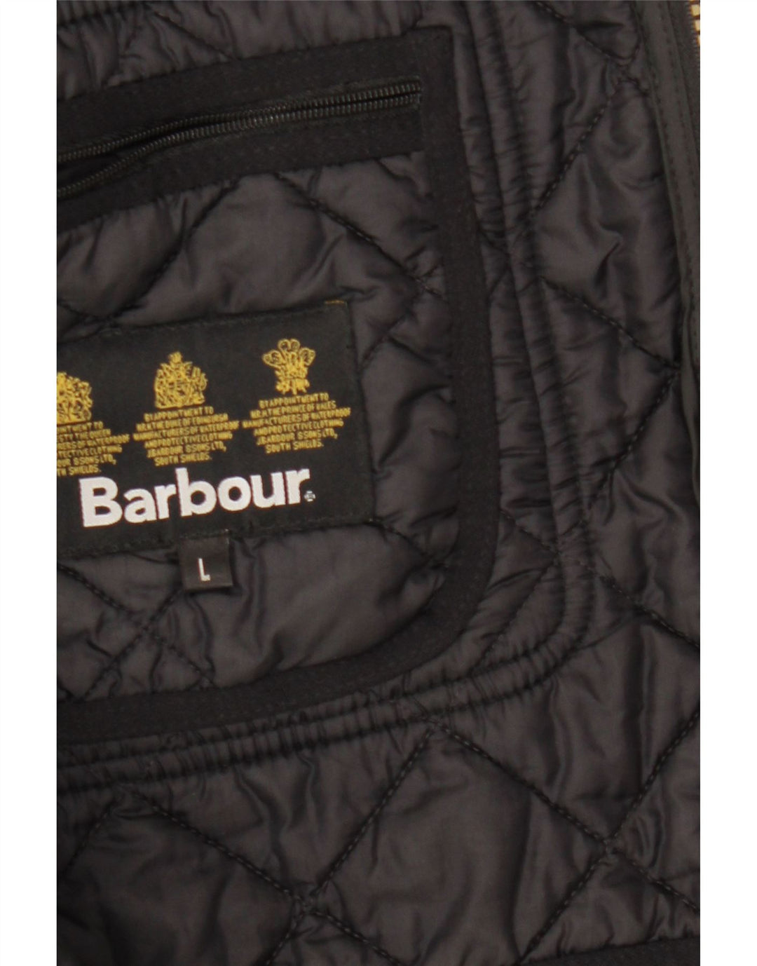 Мужское стеганое пальто Barbour UK 40, большое черное полиэстер