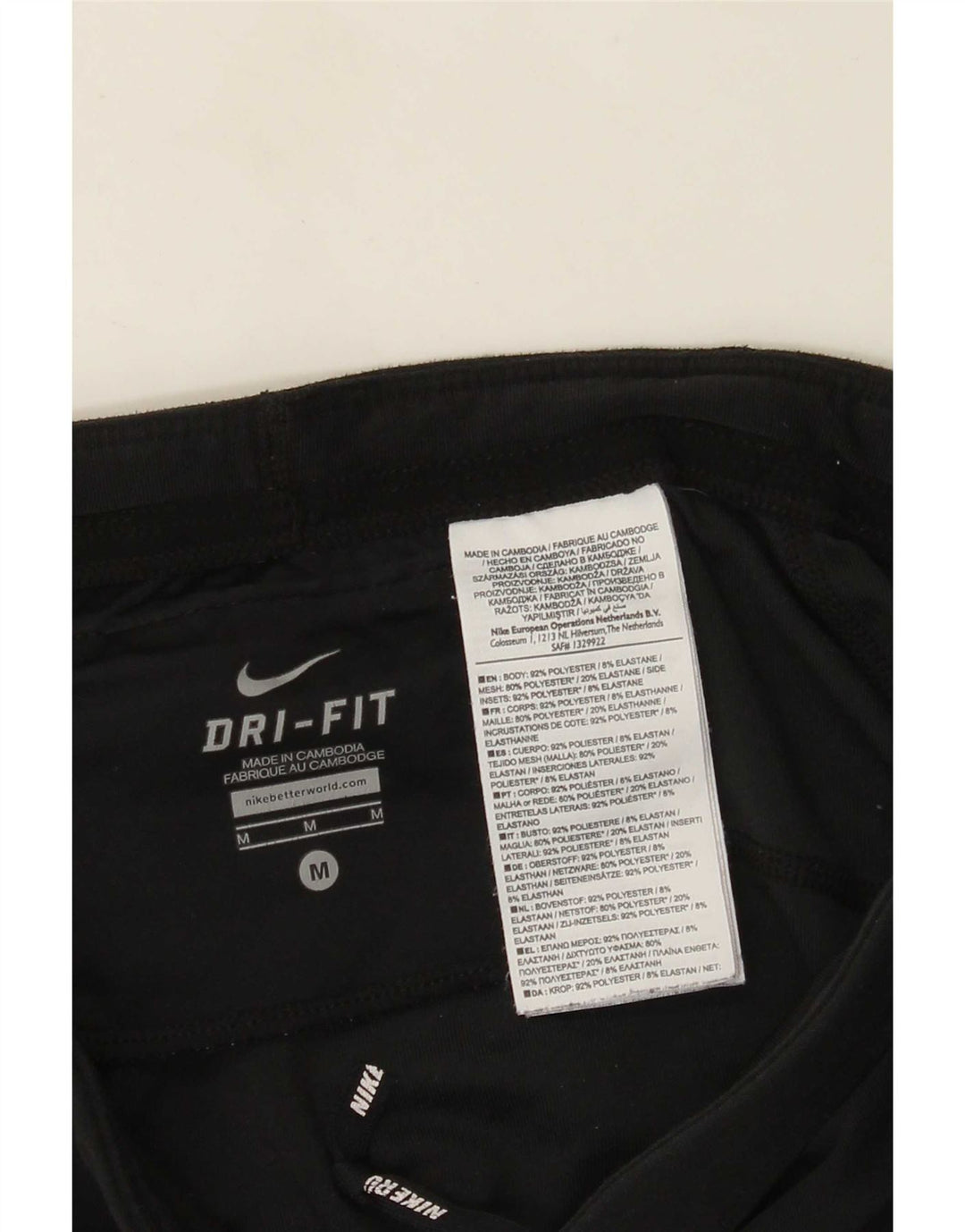 Женские леггинсы-капри Nike Dri Fit UK 12, средний черный, полиэстер