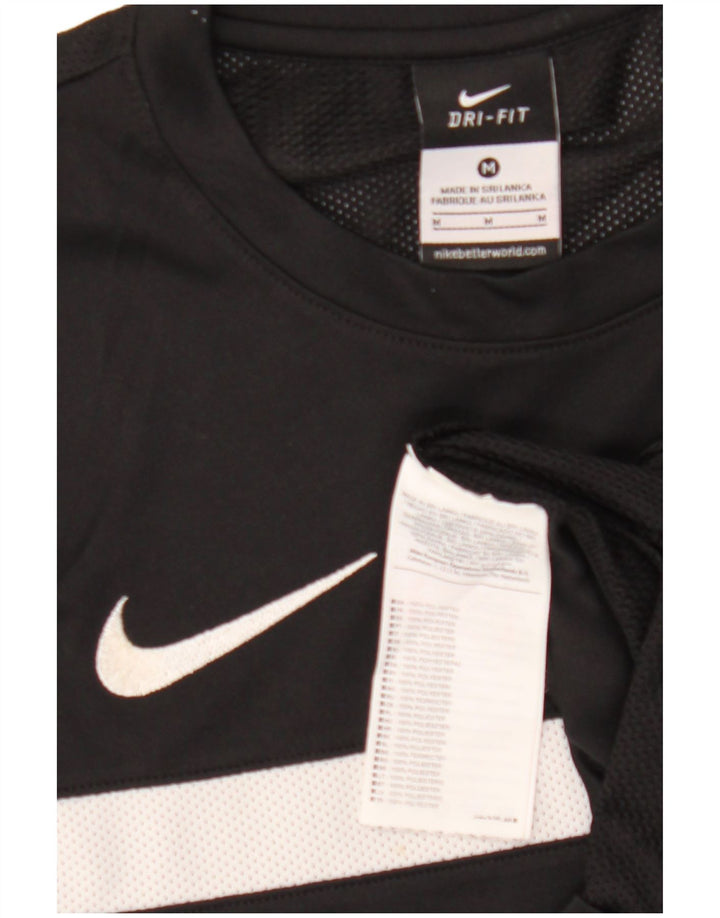 Мужская футболка Nike, средний черный полиэстер с цветными блоками