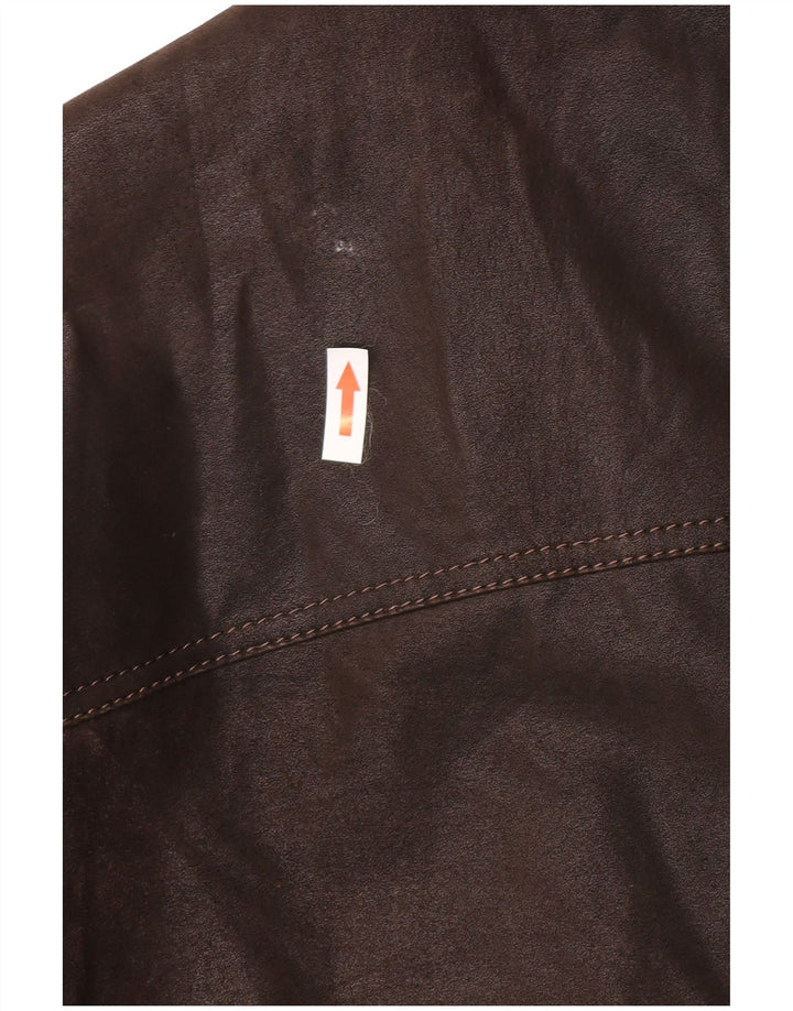 Мужская кожаная куртка P&P People UK 42 XL Коричневая кожаная