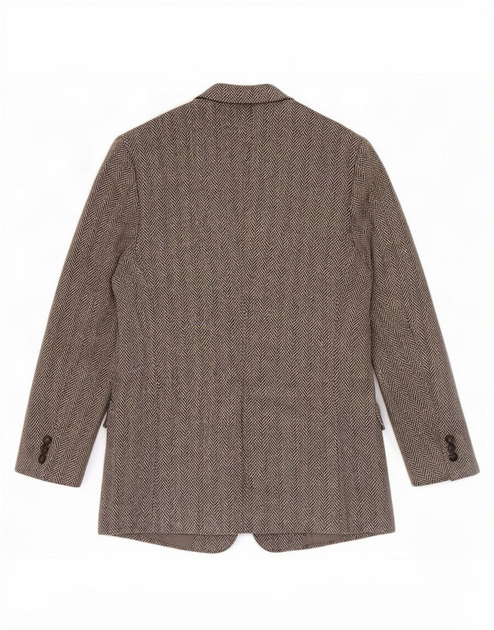 Мужской пиджак Harris Tweed Regular Fit UK 42, средний серый с узором «в елочку»