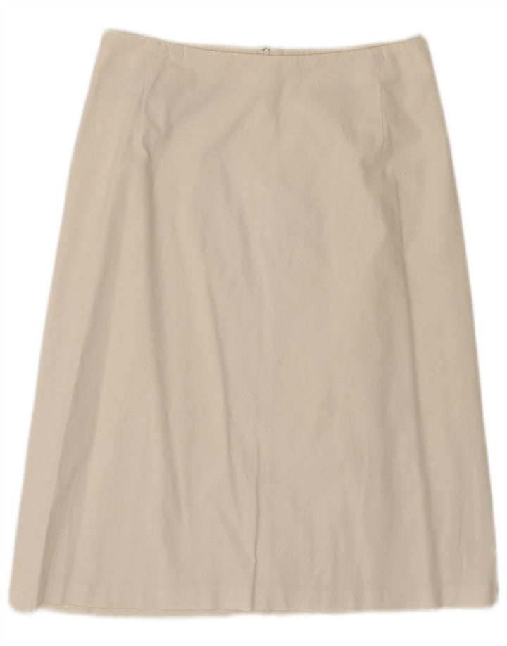 Benetton Женская юбка-трапеция IT 42 Medium W28 Белый хлопок