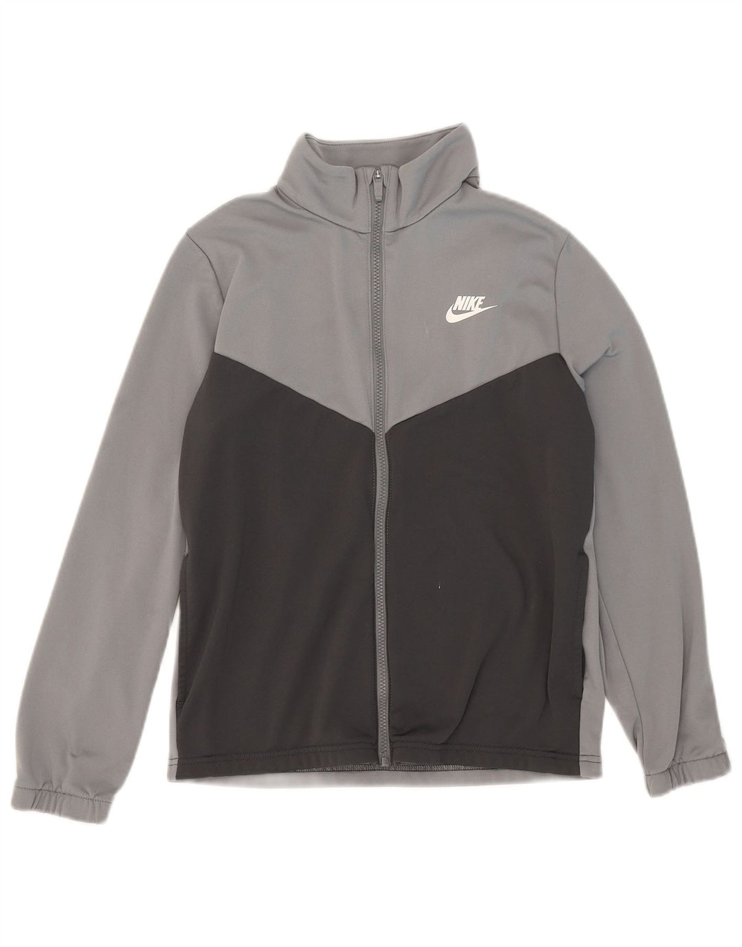 Спортивный костюм Nike для мальчиков с графическим рисунком, куртка 13–14 лет, XL, серая с цветными блоками
