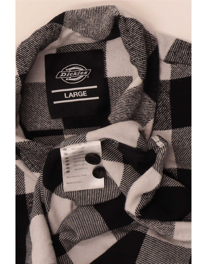Мужская фланелевая рубашка Dickies, большая черная хлопковая клетка в мелкую клетку