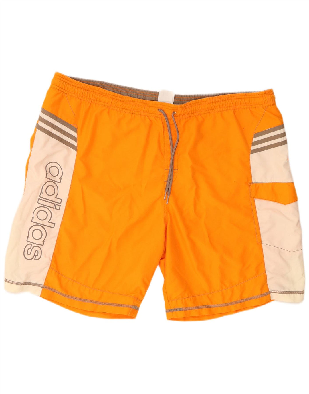 Мужские шорты для плавания Adidas с рисунком 2XL, оранжевые, полиэстер с цветными блоками