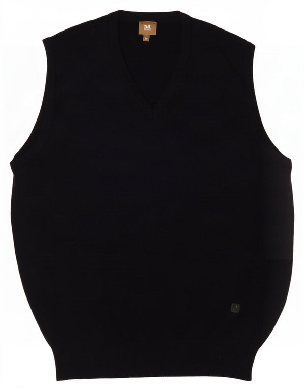 Marz Mens Vest Tank Top IT 50 Medium Navy Blue Virgin Wool