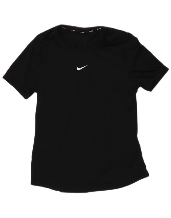 Футболка Nike Girls Dri Fit, топ 10–11 лет, средний черный полиэстер