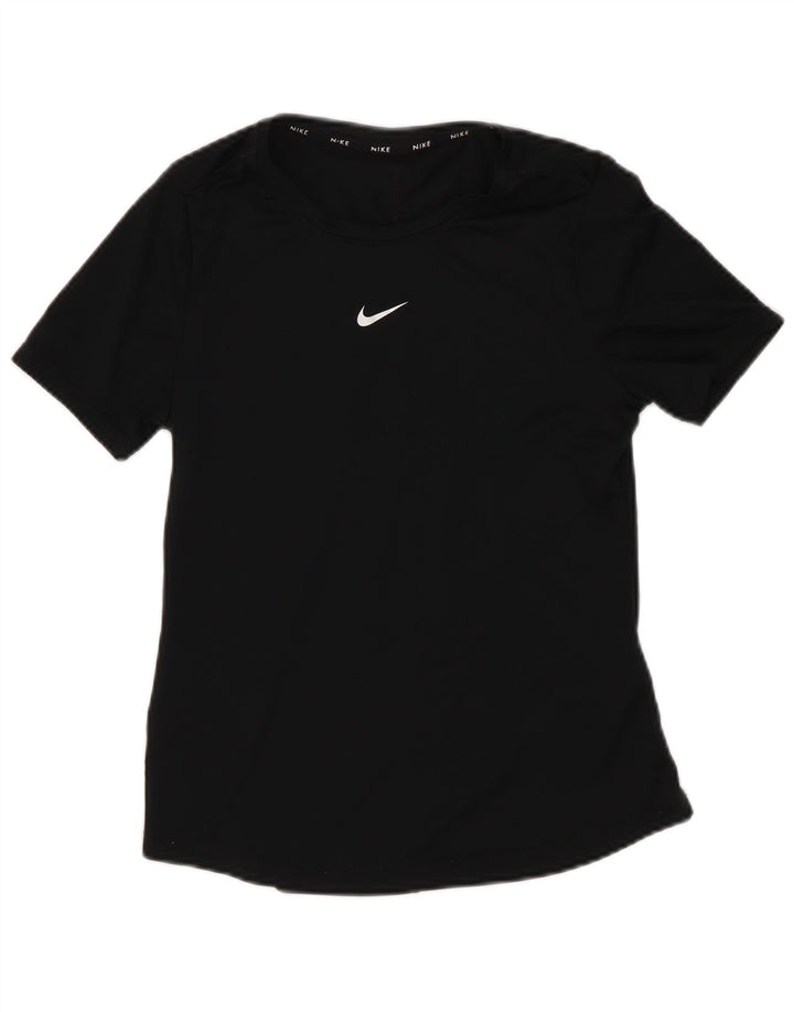 Футболка Nike Girls Dri Fit, топ 10–11 лет, средний черный полиэстер