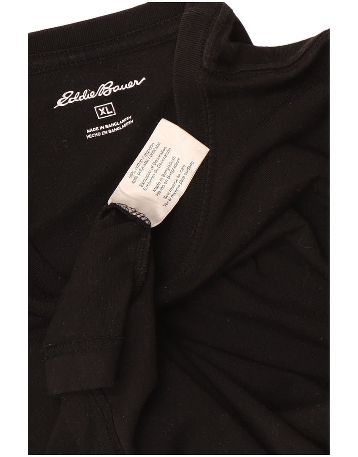 Мужская футболка Eddie Bauer Top XL, черный хлопок